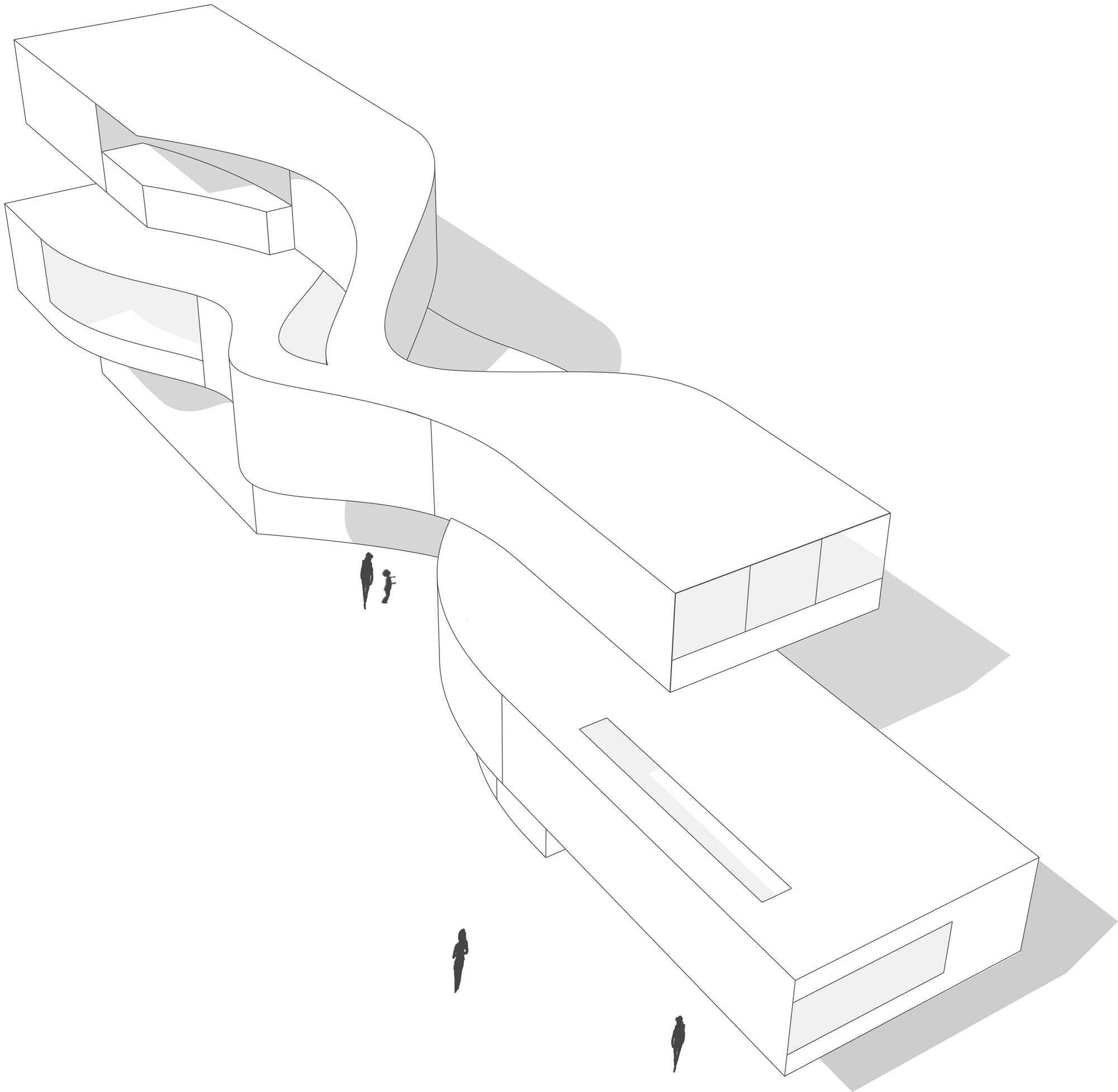 Elevated view of Mitsume Dori clearly showing its shape